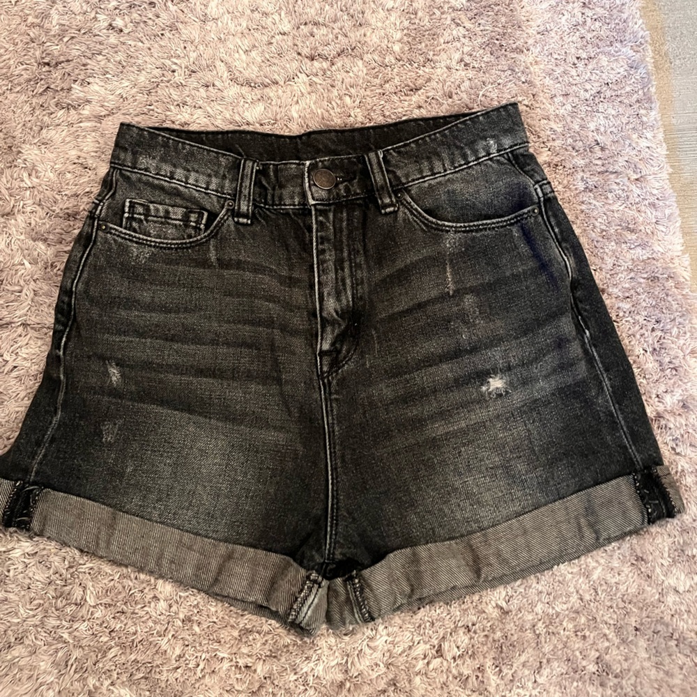 BDG Urban Outfitters Black Denim High Rise Shorts